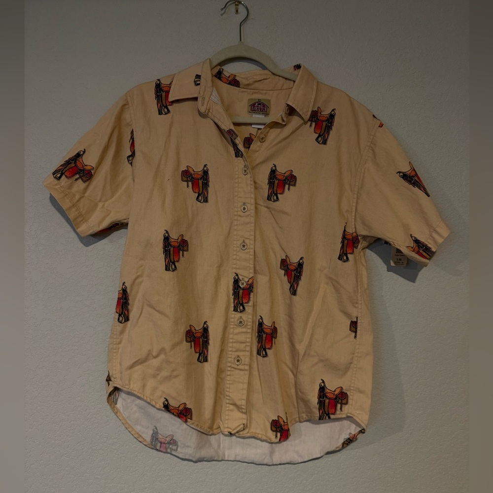 Men's Tan saddle Print Casual Shirt